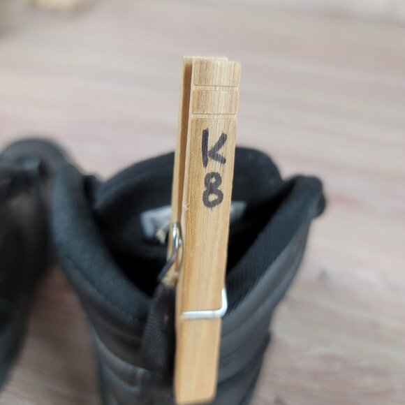 Nike Manoa Black Leather Boots Kids‎ Toddler Size 7C Lace Up Shoes BQ5374-001 - Picture 8 of 8